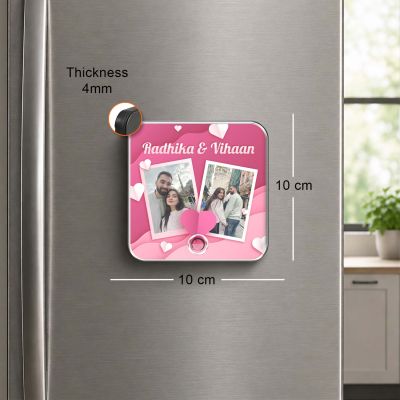 Birthday Gift for Girlfriend Boyfriend Customizable Photo Frame Musical Fridge Magnet for Couples | MP3 Audio & Song Playback Anniversary, Valentine's Day, and Weddings Gift